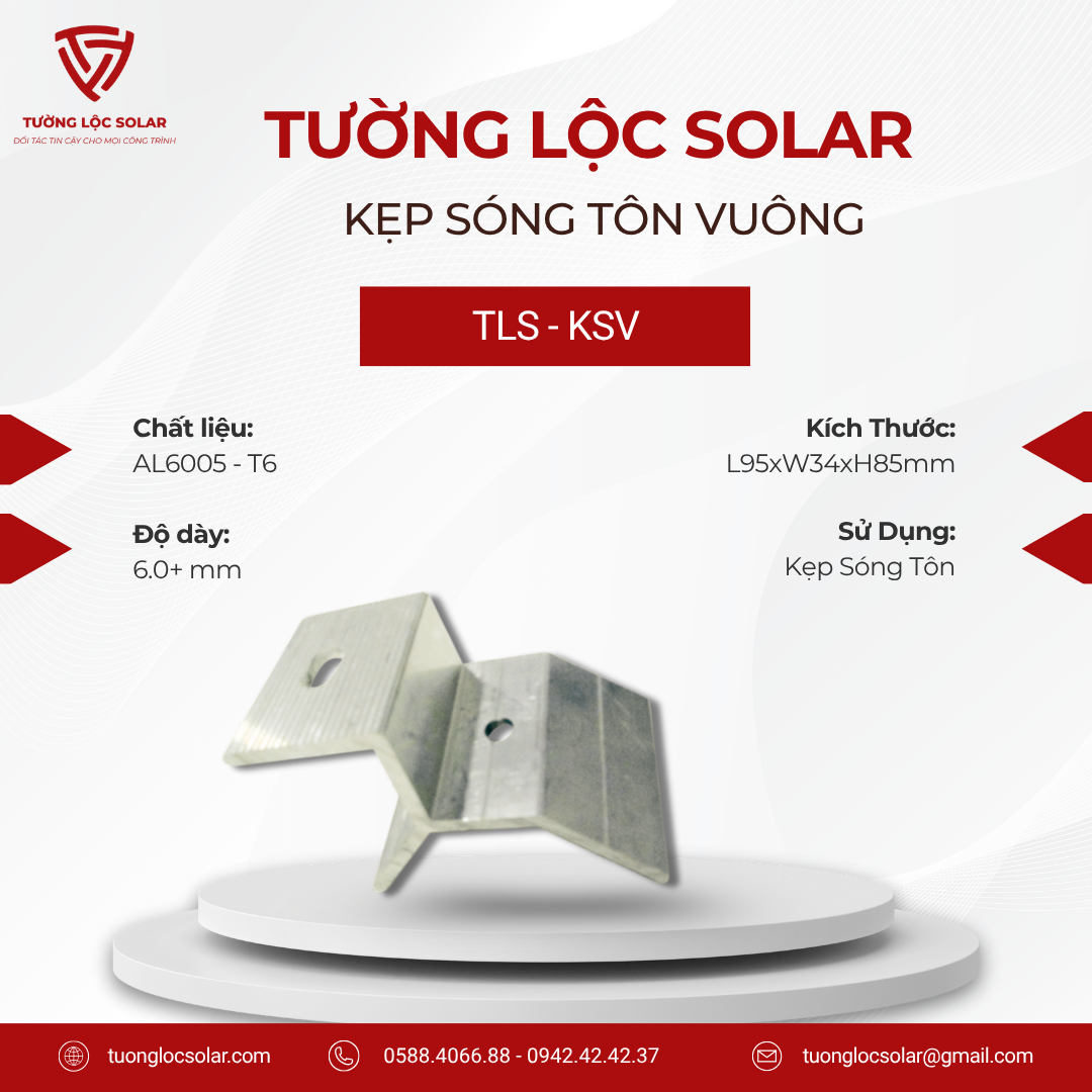 KẸP SÓNG TÔN VUÔNG