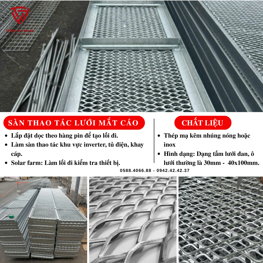 SÀN THAO TÁC LƯỚI MẮT CÁO