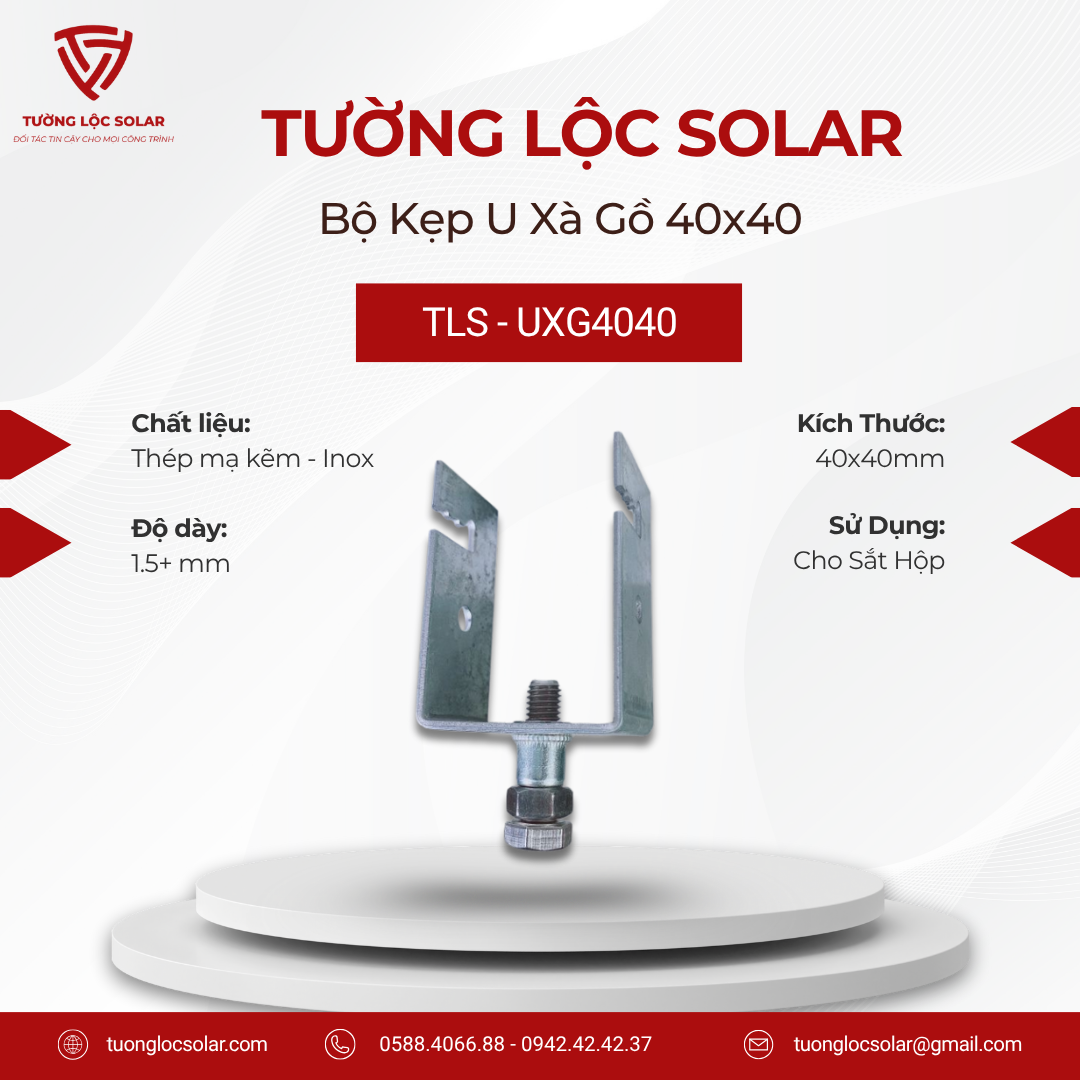 KẸP U XÀ GỒ 40×40
