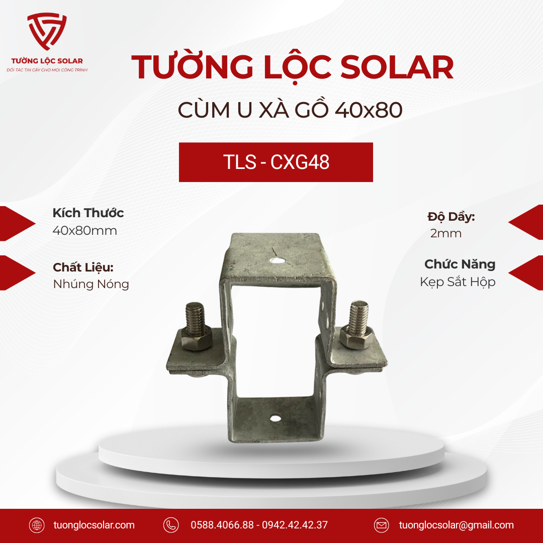 CÙM U VUÔNG 40x80mm NHÚNG NÓNG