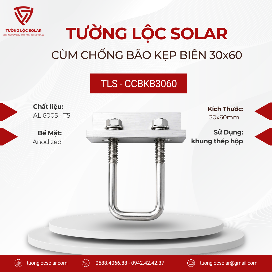 CÙM CHỐNG BÃO KẸP BIÊN 30x60mm