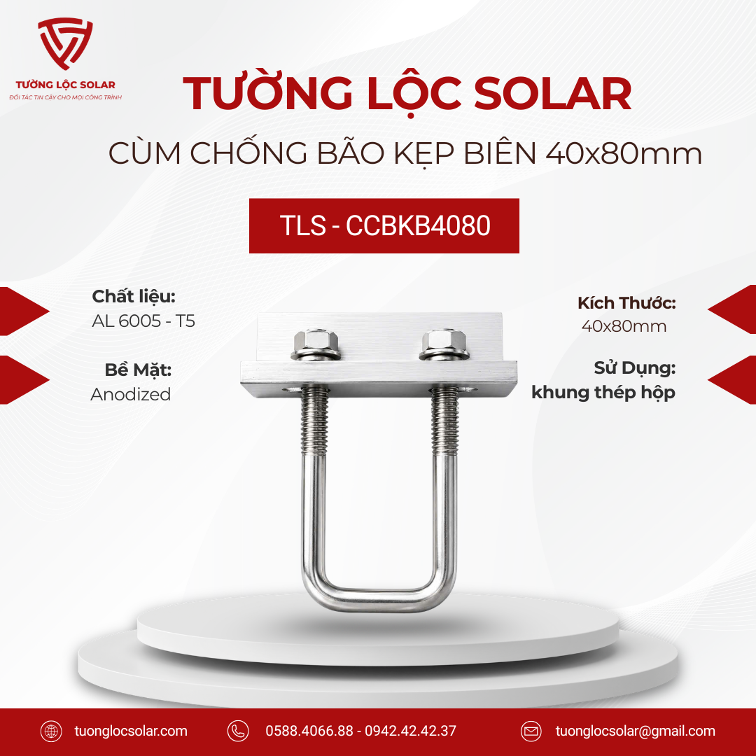 CÙM CHỐNG BÃO KẸP BIÊN 40x80mm