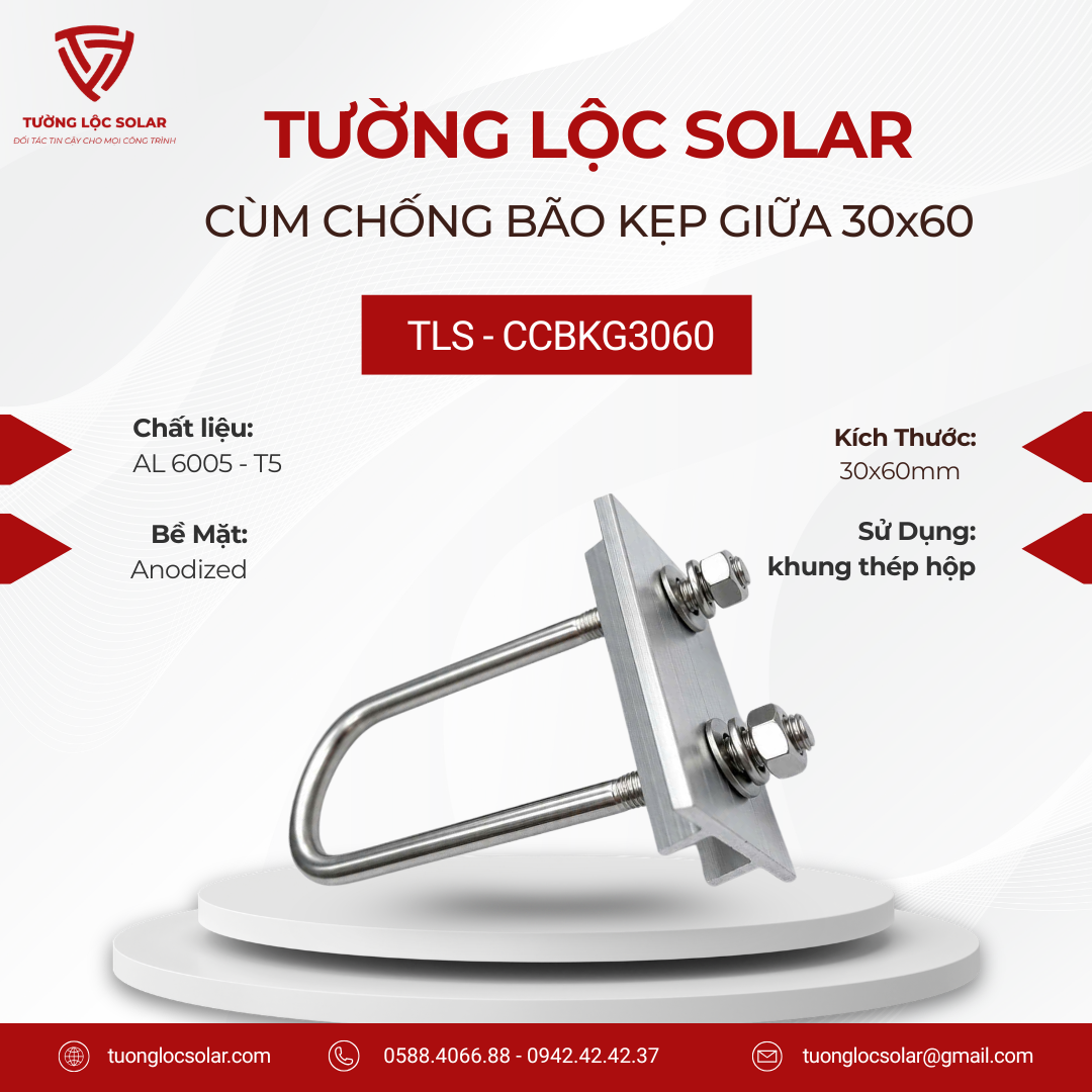 CÙM CHỐNG BÃO KẸP GIỮA 30x60mm