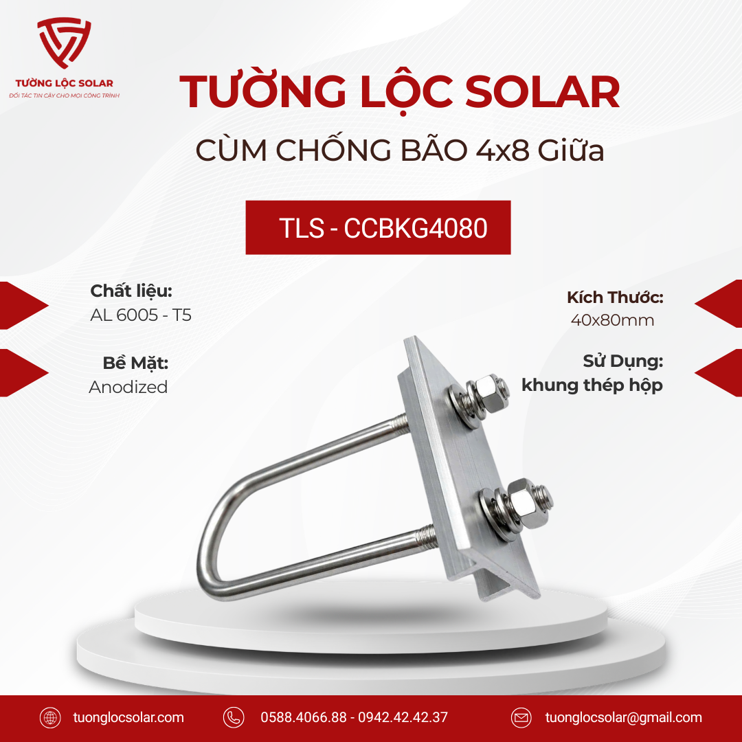 CÙM CHỐNG BÃO KẸP GIỮA 40x80mm